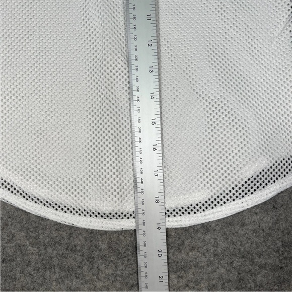 NIKE T Shirt Size Small Womens White Center Swoosh Mesh Crop Breathable Top - Picture 5 of 10